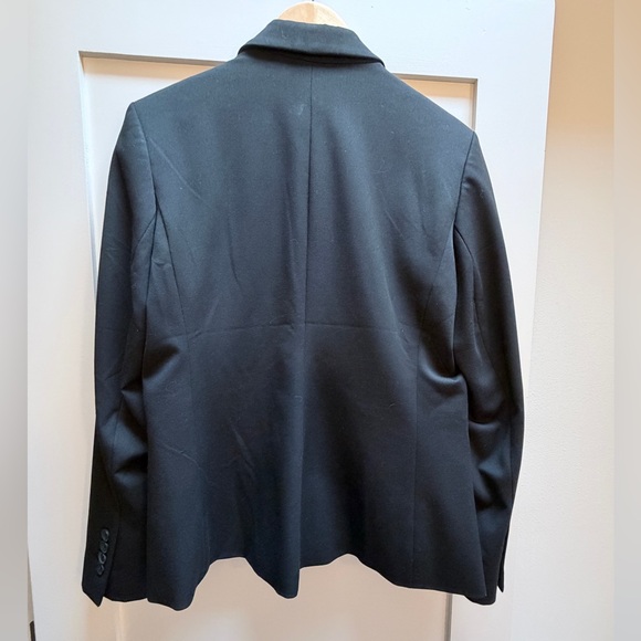 Express Womens Black Tailored Look Single-Button Blazer - Picture 2 of 4